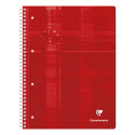 Cahier reliure intégrale A4+ 240 pages détachables perforé 4 trous petits carreaux + marge et cadre en-tête 4 couleurs de papier