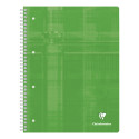 Cahier reliure intégrale A4+ 240 pages détachables perforé 4 trous petits carreaux + marge et cadre en-tête 4 couleurs de papier