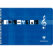 Cahier Musique reliure intégrale à l'italienne 29,7x21cm 50 pages Bleu/ Pce