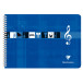 Cahier Musique reliure intégrale à l'italienne 29,7x21cm 50 pages Bleu/ Pce