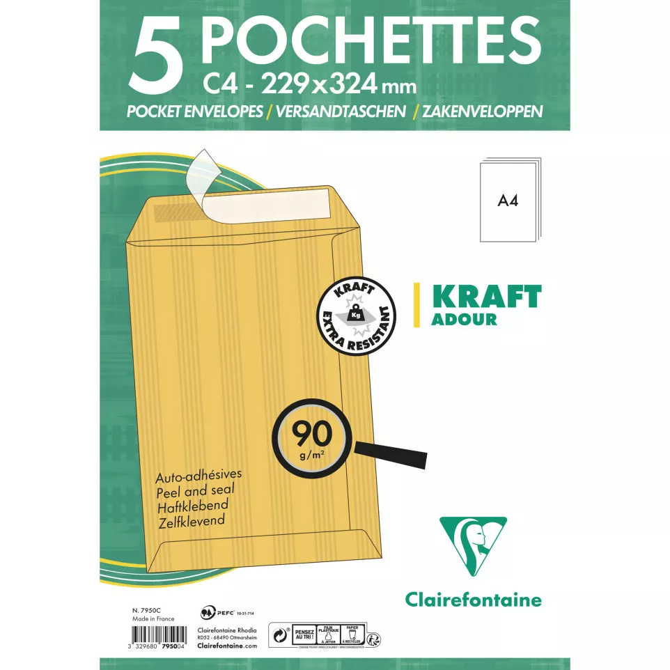 Zakenv. Adh. Kraft A-dour 90g 229x324...