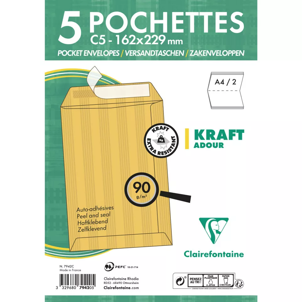 Zakenv. Adh. Kraft A-dour 90g 162x229...
