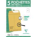 Balgenveloppen kraft- 120G 260x330x30 pk5/ St.