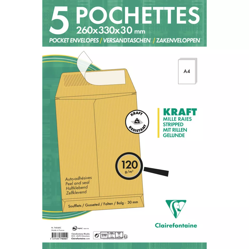 Balgenveloppen kraft- 120G 260x330x30...