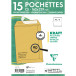 Adheclair peel and seal 162x229mm 90gsm striped kraft pocket envelope, packed 15s/ Pc.