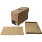 Boite de 250 pochettes Forever Kraft Brun 100% recyclé C4-229x324 mm - Auto-Adhésives - 90g/m2/ Pce