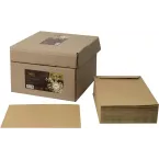 Boite de 500 Pochettes Forever Kraft Brun 100% recyclé C5-162x229 mm - Auto-Adhésives - 90g/m2/ Pce