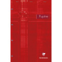 Bloc Pupitre agrafé en-tête A4+ 160 pages détachables et perforées 4 trous détachables petits carreaux/ Pce