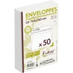 Paquet de 50 Enveloppes Forever 100% Recyclé C6-114x162mm Auto-Adhésives - 80g/m2/ Pce