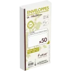 Paquet de 50 Enveloppes Forever 100% Recyclé DL-110x220mm Auto-Adhésives - 80g/m2/ Pce