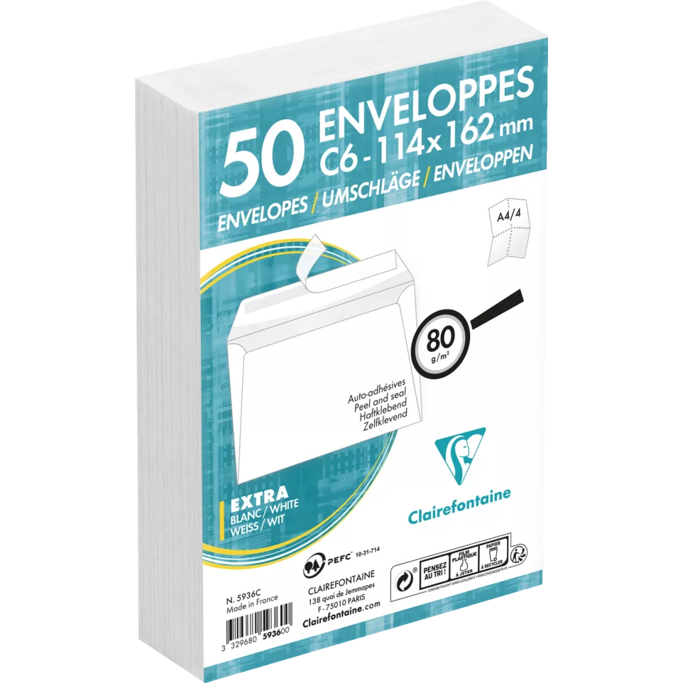 Envelop Adhéclair 80-g C6 114x162...