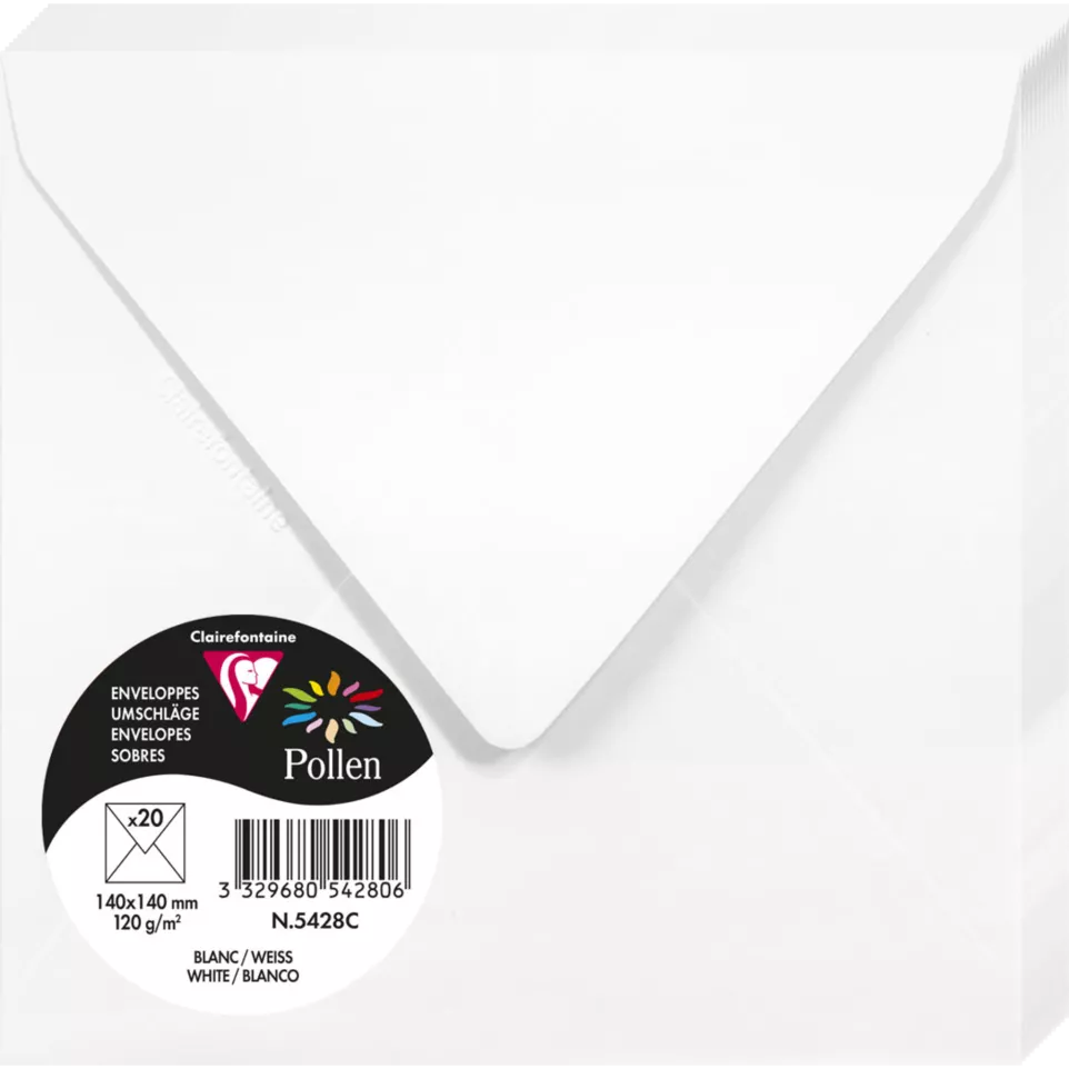 Pollen pk20 envelop120g 140x140 wit-/...