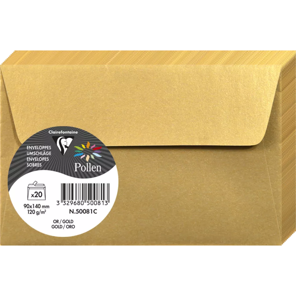 Pollen pk20 envelop120g 90x140 goud-/...