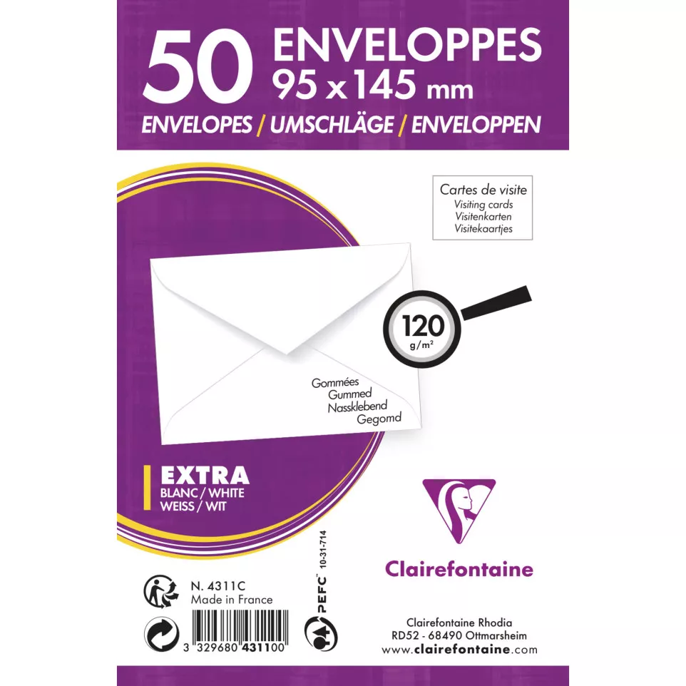 Envelop visitek.gom-120g  90x145...