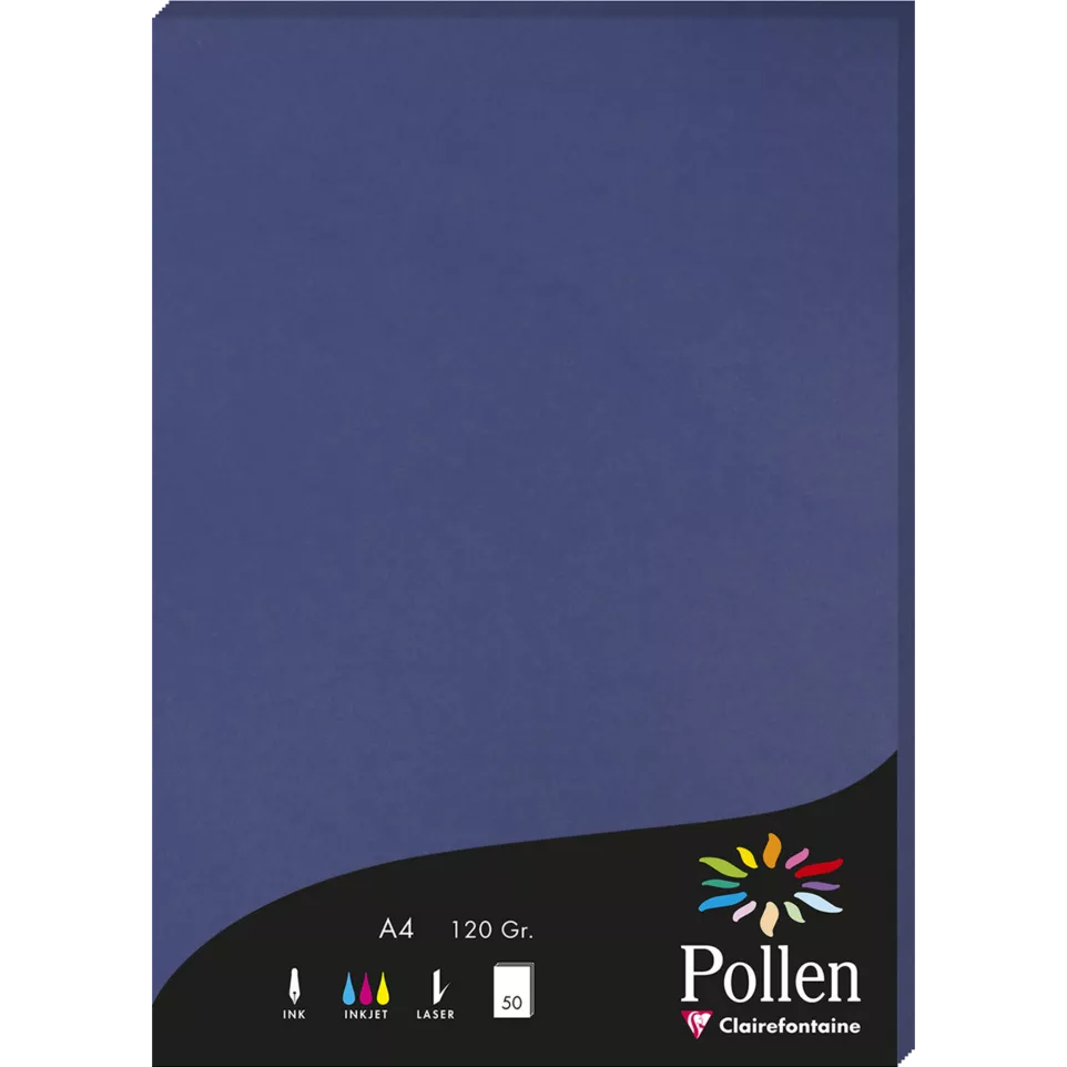 Pollen pk50 bl 120g A4 donkerblauw-/ St.
