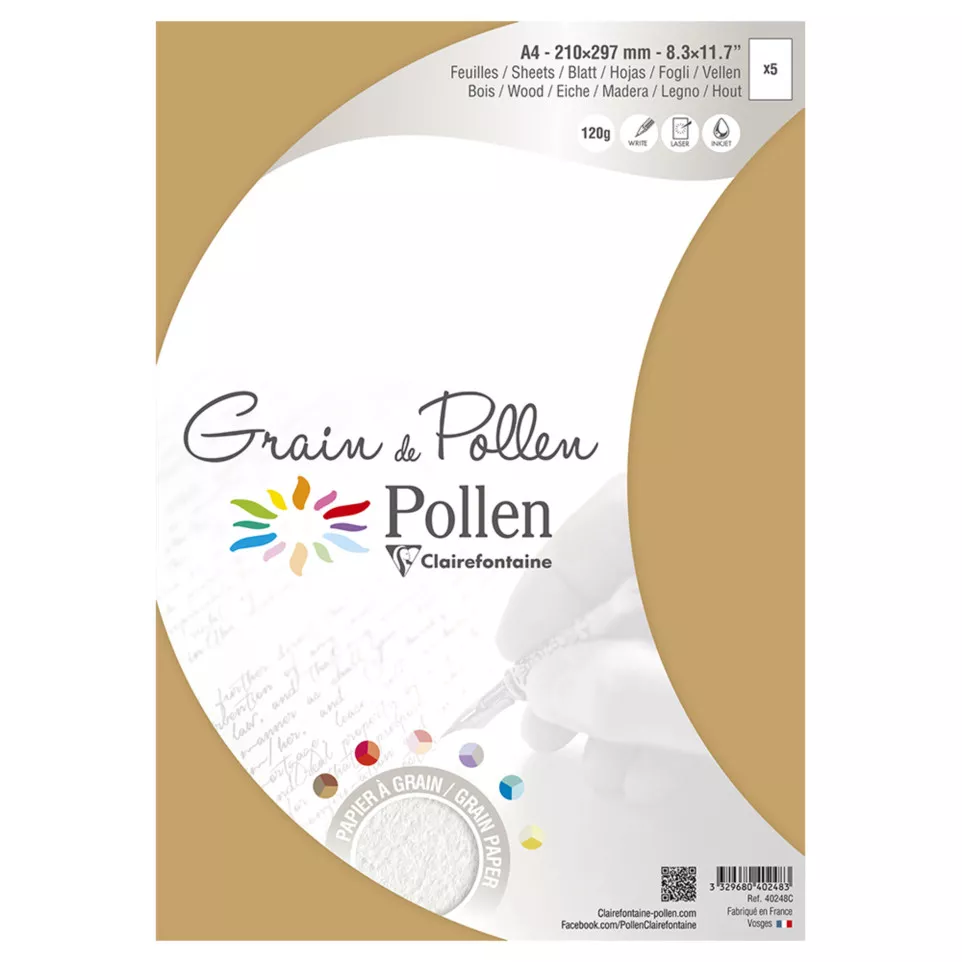 Paquet de 5 feuilles Grain de Pollen...