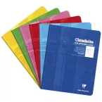 Cahier piqué 17x22cm 64 pages double ligne 3mm + interligne + marge Couleur aléatoire/ Pce