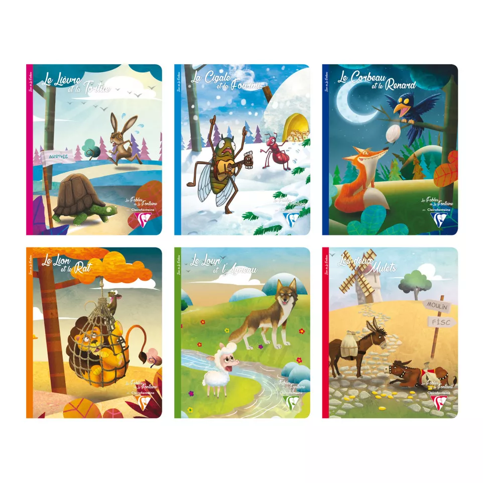 Fables StaplNtbk17x22 48shL+M 6 ass-/...