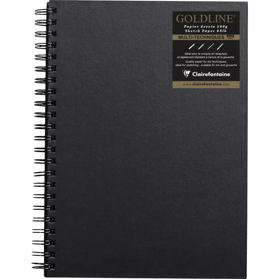 Goldline Tekenb.spir-.64bl 140g A4...