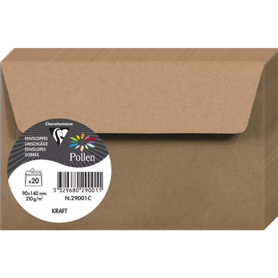Pollen Kraft Envelopes 90x140, 120g/ Pc.