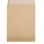 Boite de 250 Pochettes Kraft Brun 24-260x330 mm avec Soufflet de 30 mm - Auto-Adhésives - 120g/m2/ Pce