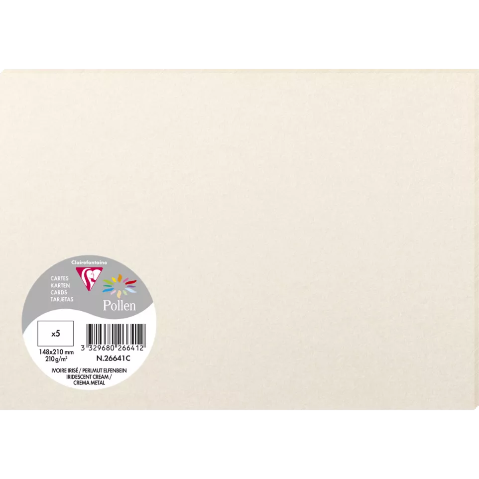 Paquet de 5 cartes simples 148x210mm...