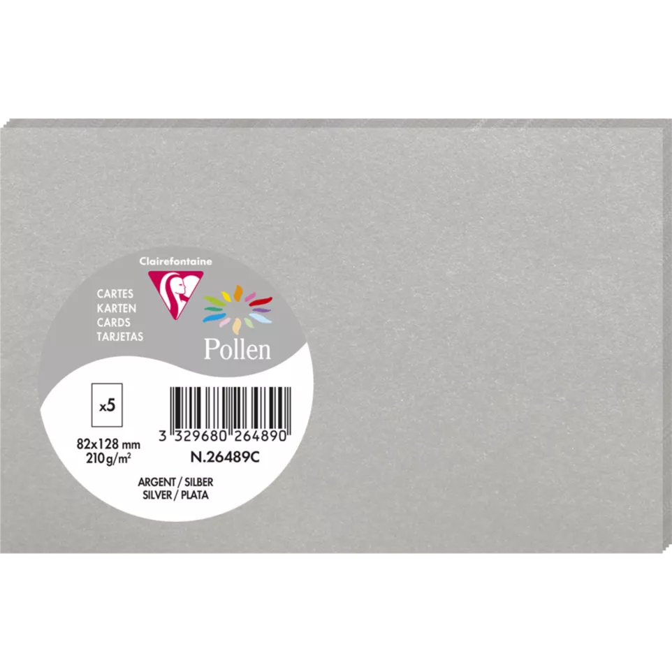 Pollen pk5 kaart 210g 82x128 zilver-/...