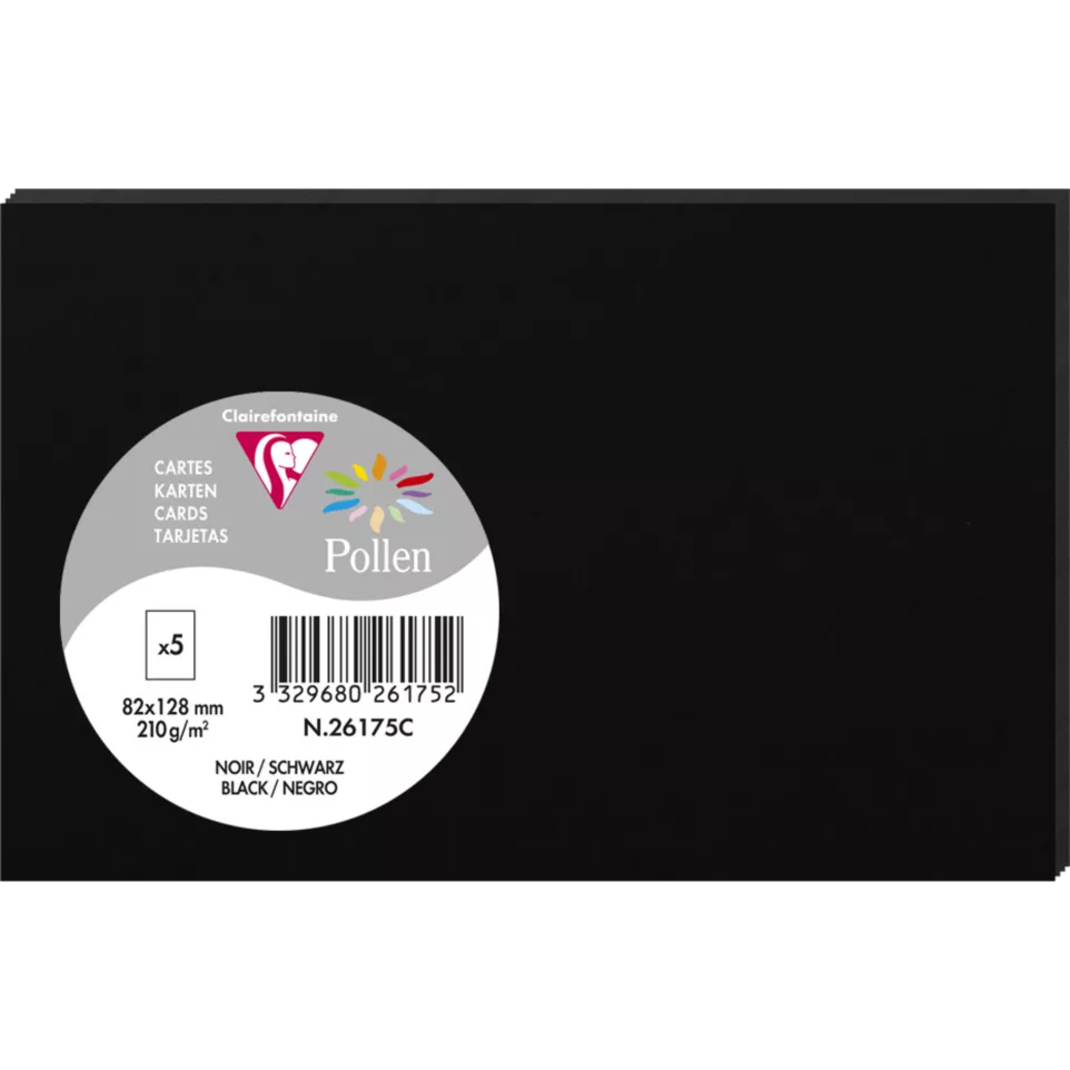 Pollen pk5 kaart 210g 82x128 zwart-/ St.