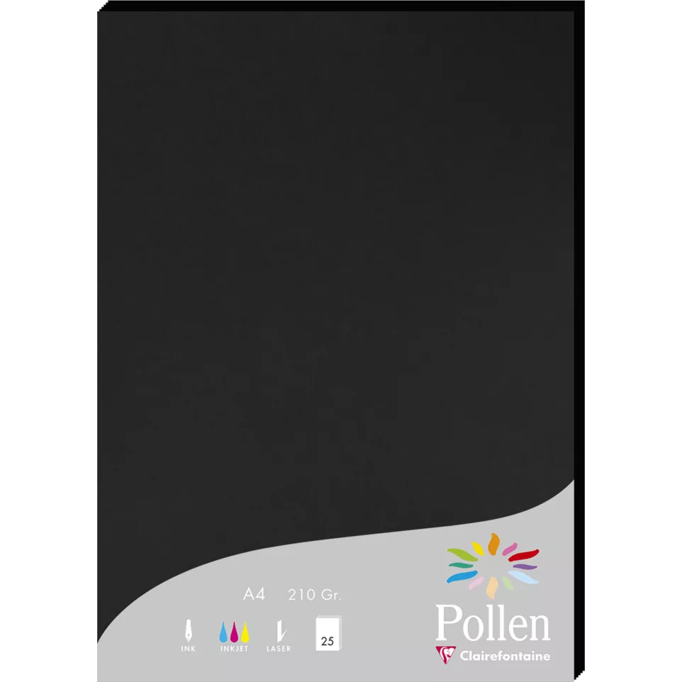 Pollen pk25 blad 210g210x297 zwart-/ St.