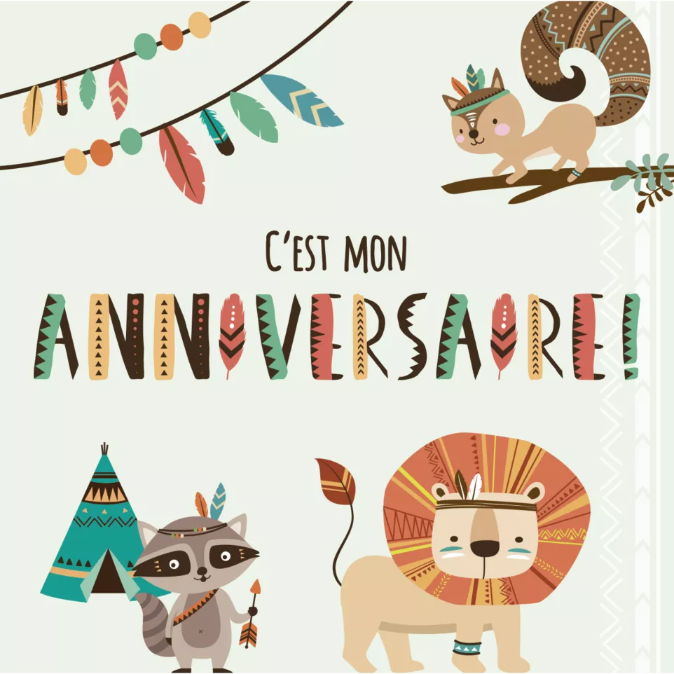 BIRTHDAY INVITATION SET, Indian-/ Pc.