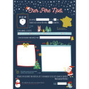SET DE CORRESPONDANCE, 6 feuilles 100g/m2 au format 21x29,7cm + 6 enveloppes au format 16,2x22,9cm + Stickers - Noël/ Pce