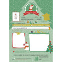 SET DE CORRESPONDANCE, 6 feuilles 100g/m2 au format 21x29,7cm + 6 enveloppes au format 16,2x22,9cm + Stickers - Noël/ Pce