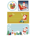 SET DE CORRESPONDANCE, 6 feuilles 100g/m2 au format 21x29,7cm + 6 enveloppes au format 16,2x22,9cm + Stickers - Noël/ Pce