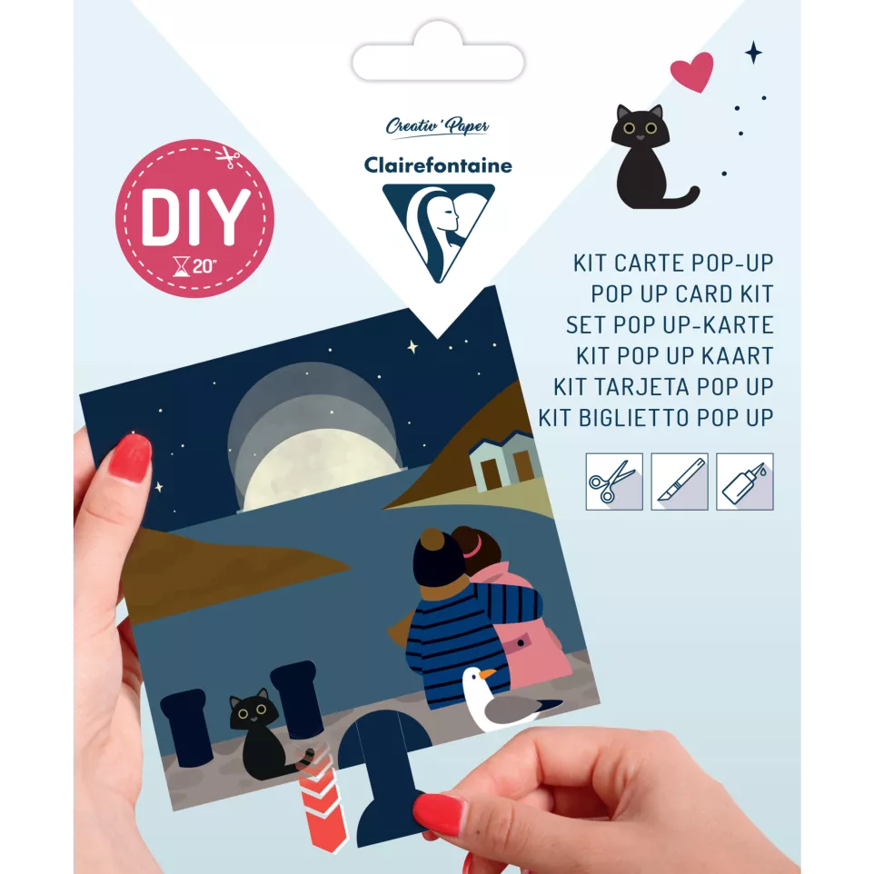 Kit carte pop-up 135-x135 pliée,...