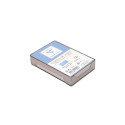 White 82x128 mm 220 gsm visit and correspondence card packed 100s/ Pc.