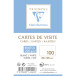 White 82x128 mm 220 gsm visit and correspondence card packed 100s/ Pc.