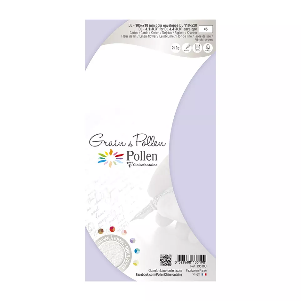 Paquet de 5 cartes simples Grain de...