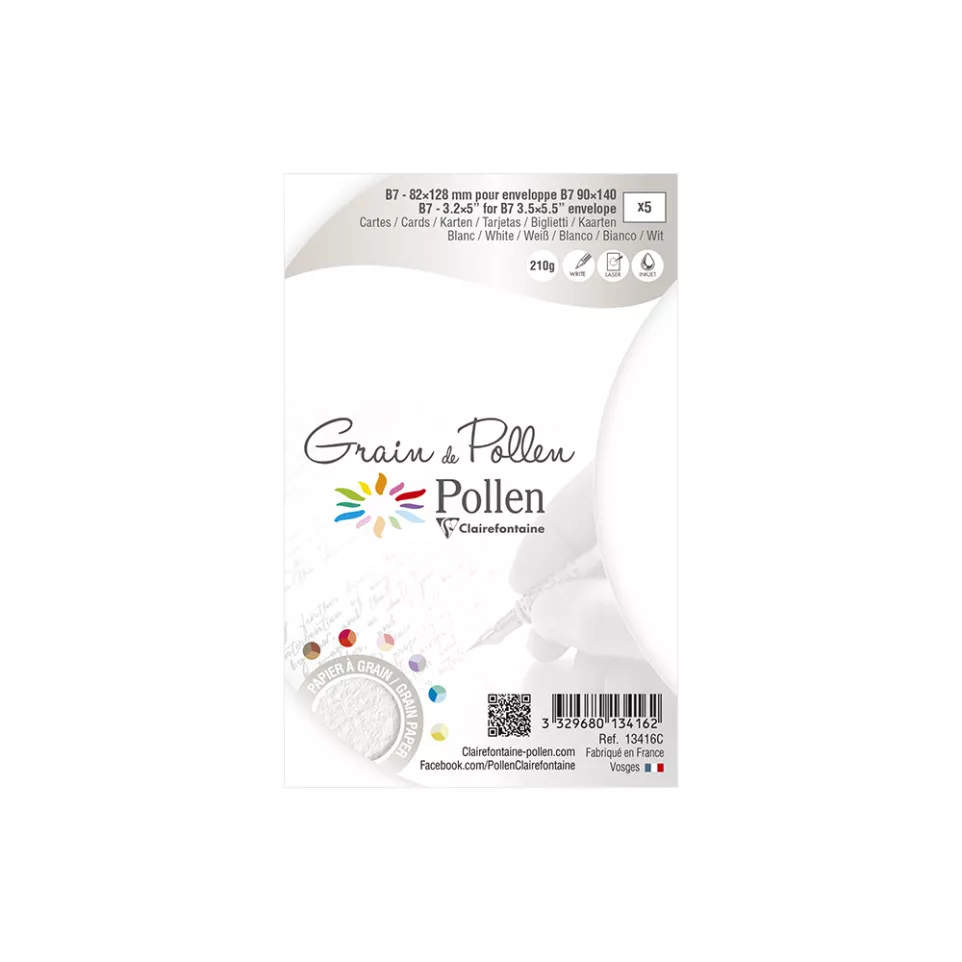 Paquet de 5 cartes simples Grain de...
