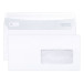 Paquet de 50 Enveloppes Blanches DL-110x220mm - Auto-Adhésives - 80g/m2 - Fenêtre Papier Cristal 45x100 (position 20/20)/ Pce