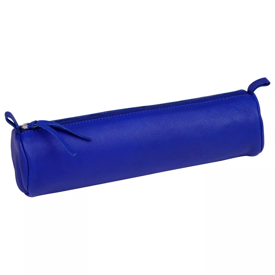 CUIR TEINTE Trousse ronde Ø5,5x22 cm/...