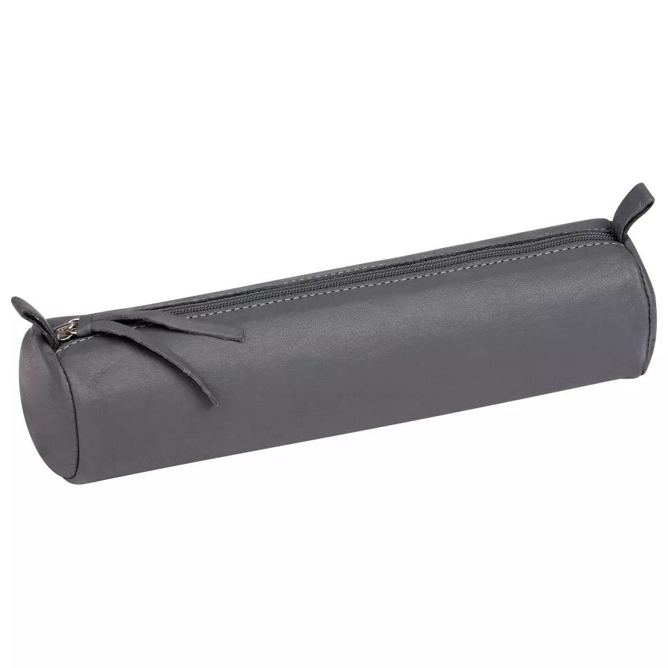 CUIR TEINTE Trousse ronde Ø5,5x22 cm/...