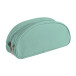 TEXTILE Oval 2 compt-s pencil case 4ass/ Pc.