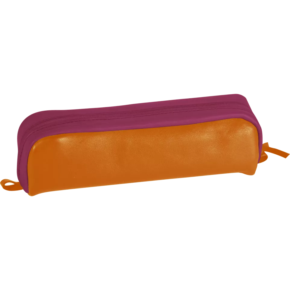 BICOLOR LEATHER Rect orange/fuschia-/...