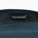 Clairefontaine Coloured Leather Round Pencil Case, Green, Ø5,5x22cm/ Pc.