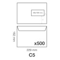 Vensterenv.Adh.90g 1-62x229 venst.45x100/ St.