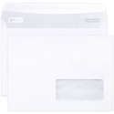 Boite de 500 Enveloppes Blanches C5-162x229mm - Auto-Adhésives - 80g/m2 -Fenêtre Papier Cristal 45x100 (position 20/20)/ Pce