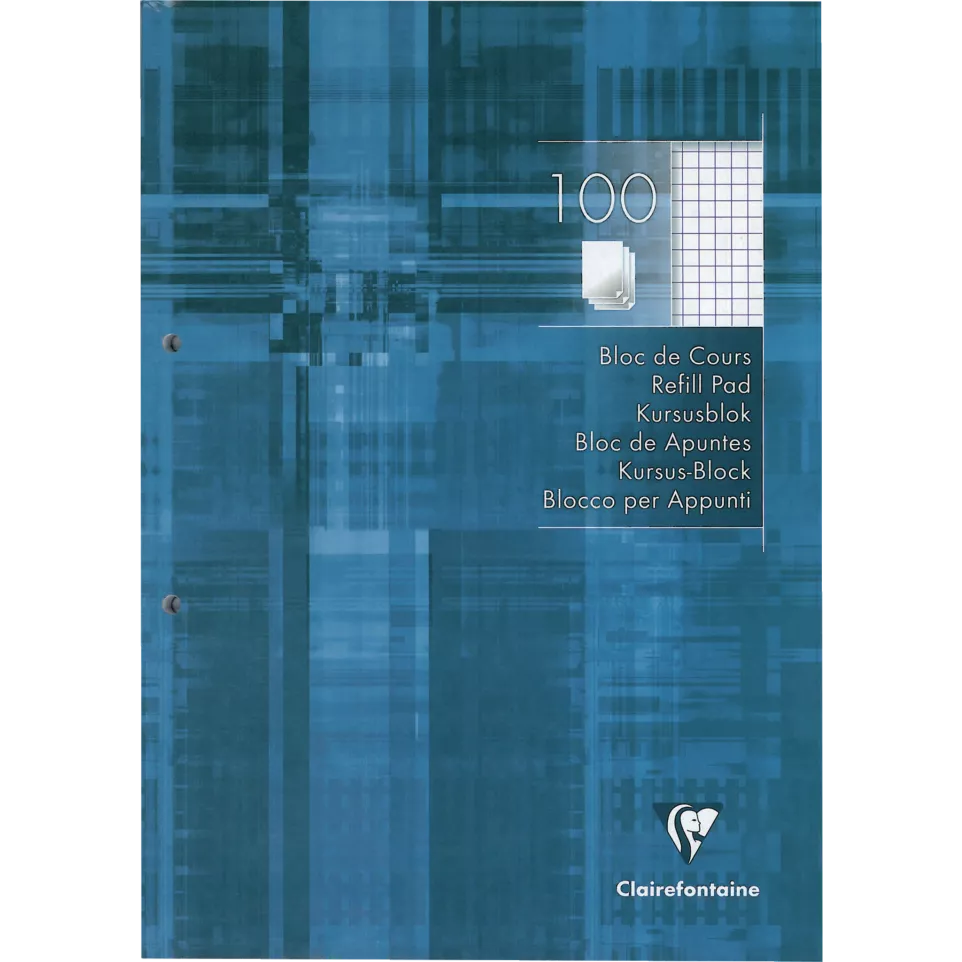 Bloc de cours encollé grand côté A4...