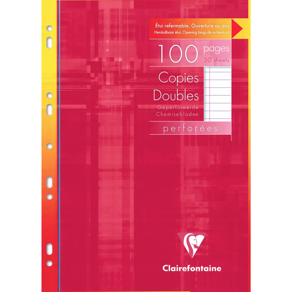 Dubbel bl.etui perof- wit A4 50bl...