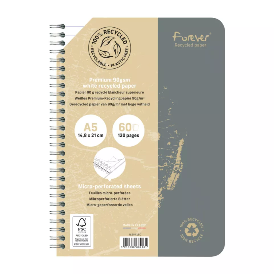 Forever Wire bound Notebook A5 90g,...
