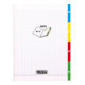 Cahier 4 index piqué 8000 POLYPRO 24x32 cm 140 pages grands carreaux 90 g/ Pce